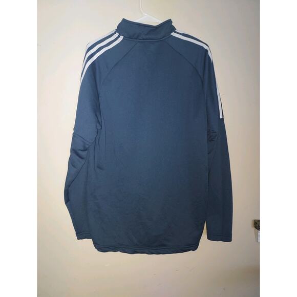 Adidas Golf Men's Pullover  Large 1/4 Zip  Long Sleeve French Terry Navy White - Picture 6 of 8